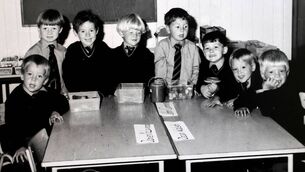<p>First day at school in St Stephen's, De La Salle 1991 were, Damien McLawrence, Ciaran Shannahan, Stephen Power, Dean Foley John Coady, Ian Butler, John Cummins and Dean Walsh.</p>