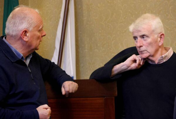 Cllr. Donal Barry and Jim Nolan, pictured at City Hall for the Mayoral Reception for the Barrack Street Concert Band. Cllr. Donal Barry and Jim Nolan, pictured at City Hall for the Mayoral Reception for the Barrack Street Concert Band.