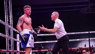 <p>Waterford boxer Dylan Moran during the War of Waterford back in December 2024 at the SETU Arena. Photo: Joe Evans</p>