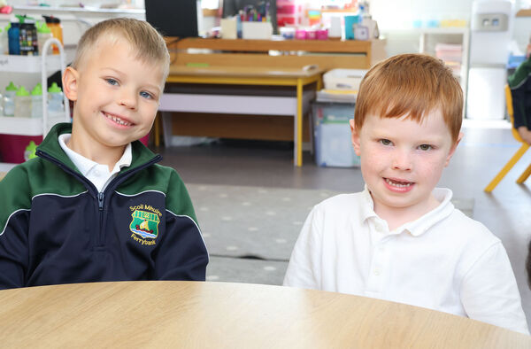  Nathan and Charlie, who started school at St. Mary's BNS, Ferrybank.