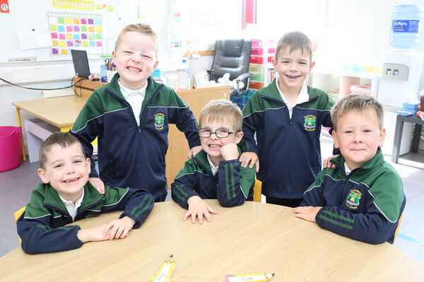  Kyle, Cody, Cian, Cillian and Filip, who started school at St. Mary's BNS, Ferrybank.