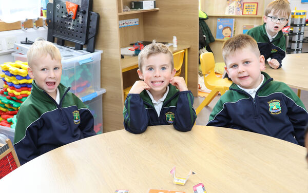 Nathan, Tajus and Sonny, who started school at St. Mary's BNS, Ferrybank.