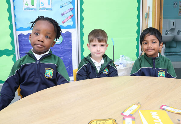  Thabo, Tom and Felix, who started school at St. Mary's BNS, Ferrybank.
