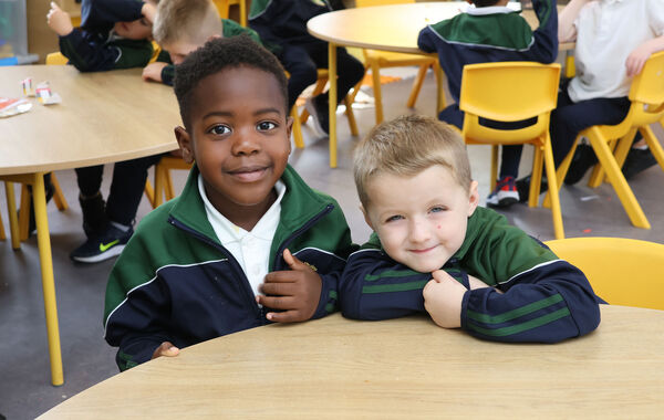  Zane and Sean, who started school at St. Mary's BNS, Ferrybank.