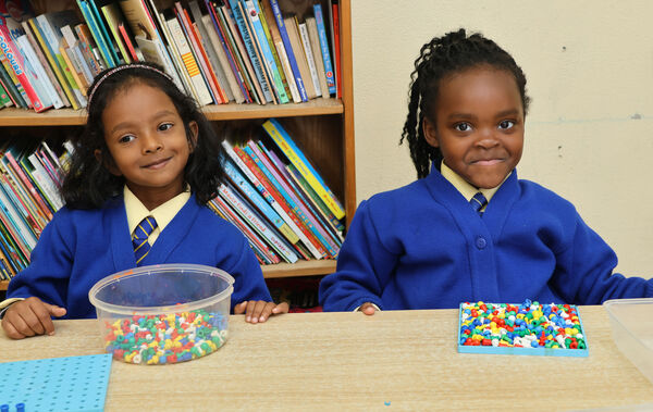 Johanah and Nora, who started school at Good Counsel GNS, Ferrybank. All Photos: Joe Evans Johanah and Nora, who started school at Good Counsel GNS, Ferrybank. All Photos: Joe Evans