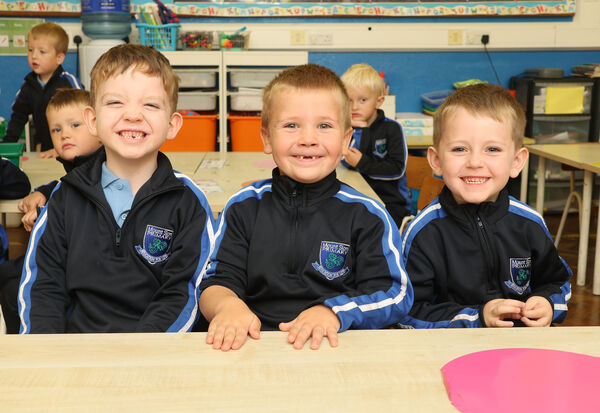 Tommy, Esteban and PJ, who started school at Mount Sion Primary School. Tommy, Esteban and PJ, who started school at Mount Sion Primary School.