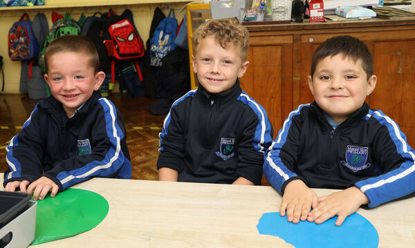 Riley, Arlo and Danyal, who started school at Mount Sion Primary School. Riley, Arlo and Danyal, who started school at Mount Sion Primary School.