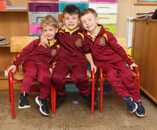  Lenny, Oscar and Jack, who started school at St. Stephen's De La Salle. 	All Photos: Joe Evans