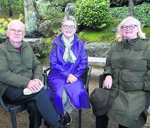 Rory and Maureen O’Shea with Mary Morrissey at Lafcadio Hearn Japanese Gardens. Photo: Noel Browne