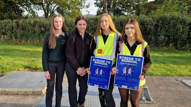 Dungarvan students come out in force to encourage walking and cycling