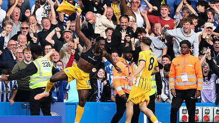 Brighton net twice at the death to claim comeback win away to 10-man Chelsea