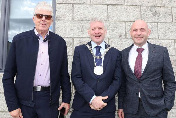 Ned Hogan, Chairperson, Cllr. Jason Murphy and Danny Murphy, CEO, at Treo Port Lairge's 25th anniversary celebration. Photo: Joe Evans