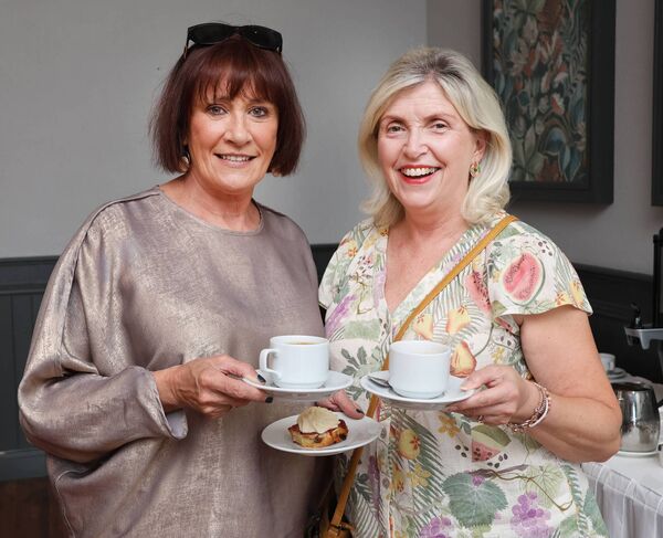 Mary Molloy and Suzanne Hearne, at the Majestic Hotel for the Bewley's Big Coffee Morning. Photo: Joe Evans
