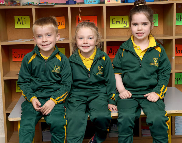  Cormac, Sophie and Sarah, who started school at Faithlegg. Photo: Joe Evans