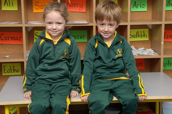  Emily and Harry, who started school at Faithlegg. Photo: Joe Evans