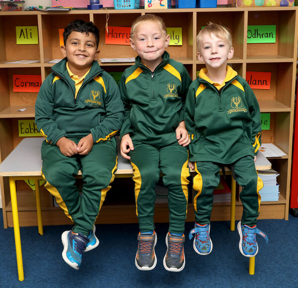  Aiden, Jack and Cathal, who started school at Faithlegg. Photo: Joe Evans