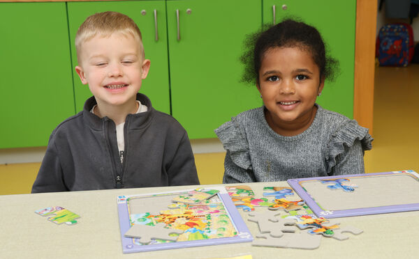 Lucas and Maliya, who started school at Waterford Educate Together. Photo: Joe Evans Lucas and Maliya, who started school at Waterford Educate Together. Photo: Joe Evans