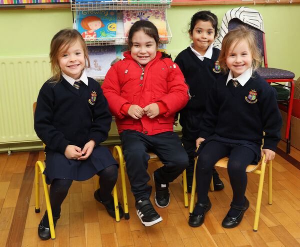  Young pupils who started big school at Our Lady of Mercy. Photo: Joe Evans