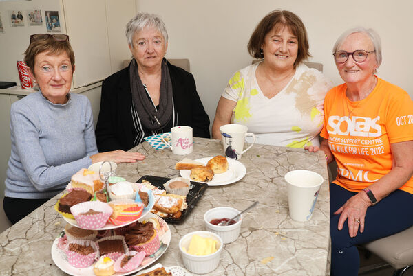  Marie McEvoy, Bernie Byrne, Carmel Hayes and Elaine Keoghue, at Esther and Bernie's Coffee Morning in aid of Waterford Hospice. Photo: Joe Evans