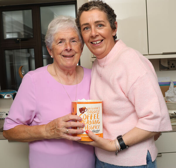  Esther Fitzgerald and Caroline Burke at the coffee morning. Photo: Joe Evans