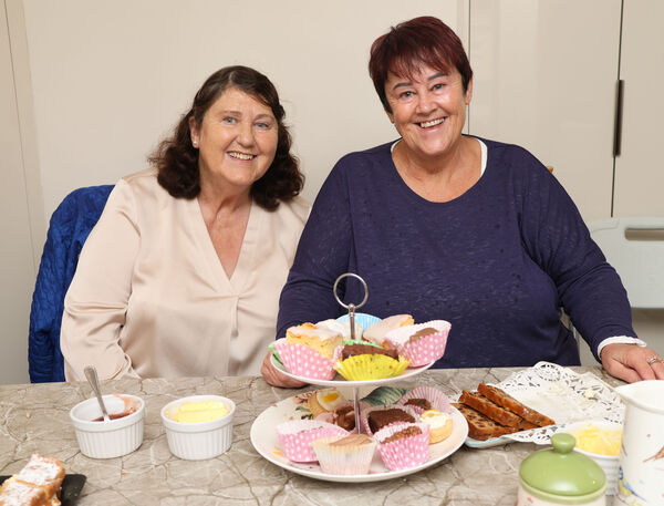  Margaret and Ann at Esther and Bernie's Coffee Morning. Photo: Joe Evans