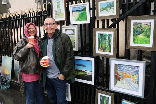  Nathalie Doherty and Aidan Dunne, Art on the Railing, for Culture Night. Photo: Joe Evans