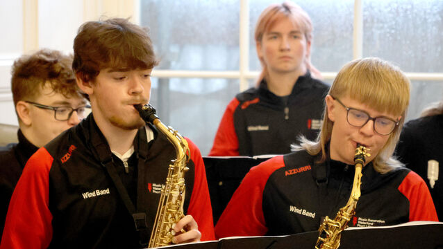 <p> Members of Music Generation Waterford's House Takeover at the Theatre Royal for Culture Night. Photo: Joe Evans</p>