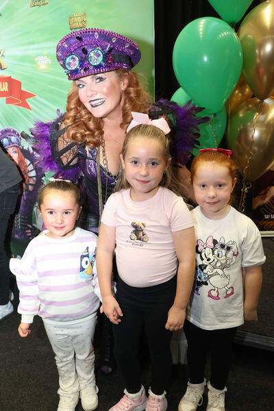 Amelia, Katie and Sophie with Sharon Clancy at SETU Arena for the launch of Jack and the Beanstalk. Photo: Joe Evans Amelia, Katie and Sophie with Sharon Clancy at SETU Arena for the launch of Jack and the Beanstalk. Photo: Joe Evans