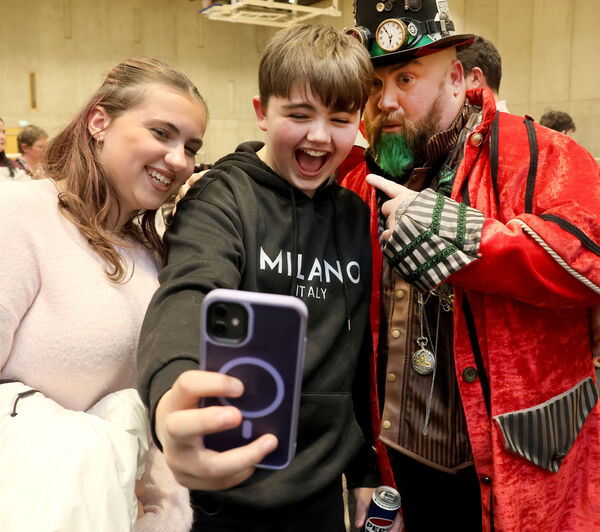 Ailish and Evan with Jamie Drohan at SETU Arena for the launch of Jack and the Beanstalk. Photo: Joe Evans Ailish and Evan with Jamie Drohan at SETU Arena for the launch of Jack and the Beanstalk. Photo: Joe Evans