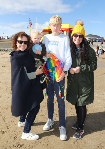  Elaine, Darragh, Finn and Orla at the Vitamin Sea Festival in Tramore. Photo: Joe Evans