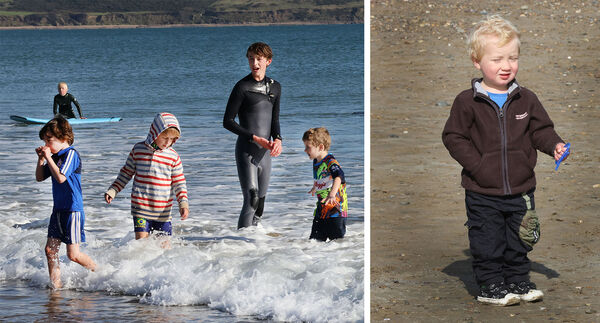  Having Fun (left) and Darragh, found kite flying easy (right) at the Vitamin Sea Festival, Tramore. Photo: Joe Evans