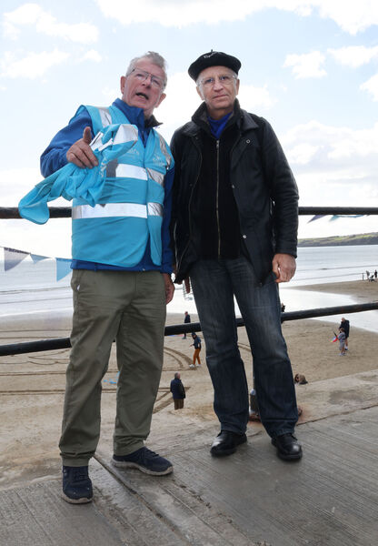  Ray, Chairperson Vitamin Sea and Alain, Chairperson Cadaujac Sans Frontieras, at the Vitamin Sea Festival, Tramore. Photo: Joe Evans