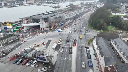 New resurfacing works taking place on Dock Road in Ferrybank as part of North Quays development