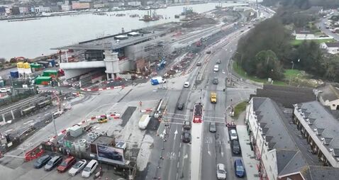New resurfacing works taking place on Dock Road in Ferrybank as part of North Quays development