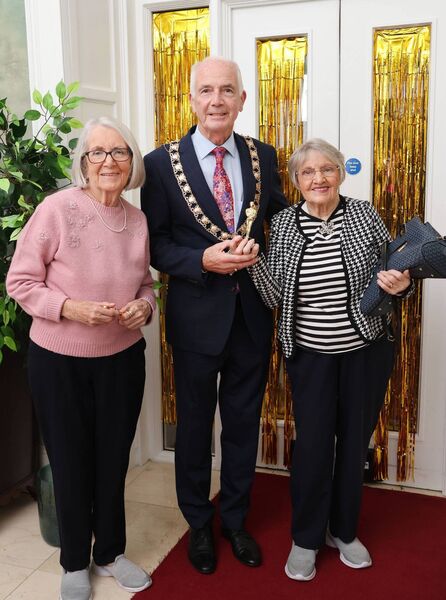 Ann O'Neill, Mayor of Kilkenny City Cllr. John Coonan and Ester Hennessy, at Signa Care, Ferrybank, for the premiere showing of "First Love". Photo: Joe Evans