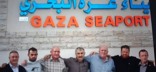 John Hearne, Paul Sheehan and other members of the Irish delegation to Gaza. They were smuggled in and out of the strip. 