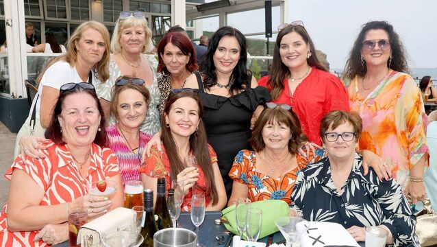 <p>Maria O'Grady, (centre back), who celebrated her 60th Birthday with family and friends at the Strand Inn, Dunmore East. Photo: Joe Evans</p>