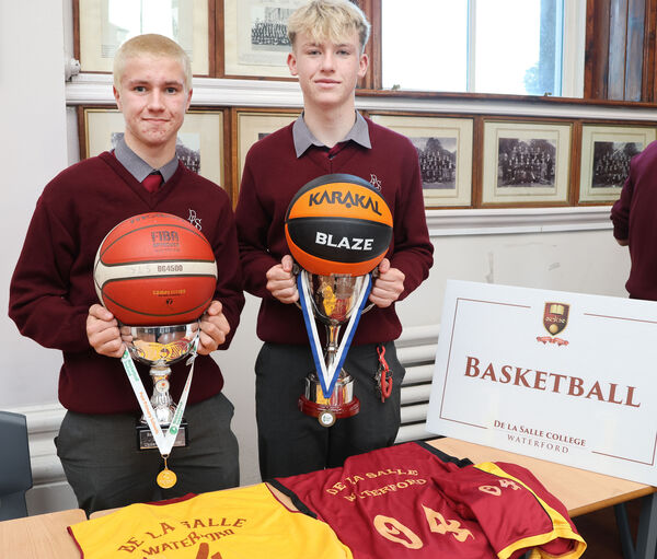 Cameron and Dylan, Basketball Club, at De La Salle College Open Night. Photo: Joe Evans Cameron and Dylan, Basketball Club, at De La Salle College Open Night. Photo: Joe Evans