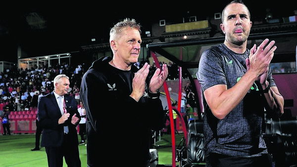 Two big games for Ireland’s Head coach Heimir Hallgrímsson and assistant coach John O’Shea as they face Portugal and Armenia in World Cup qualifiers. Photos: INPHO/Ryan Byrne