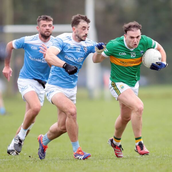 Gaultier's Dessie Hutchinson with Roanmore's Shane Mackey in pursuit. Gaultier's Dessie Hutchinson with Roanmore's Shane Mackey in pursuit.