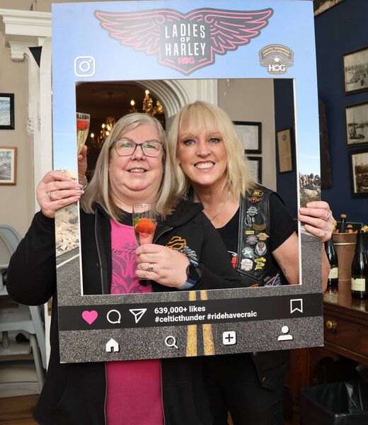 Sonia and Cathy, at the Haven Hotel, Dunmore East, for the Ladies of Harley, evening celebrating 20 years of Celtic Thunder Chapter. Photo: Joe Evans Sonia and Cathy, at the Haven Hotel, Dunmore East, for the Ladies of Harley, evening celebrating 20 years of Celtic Thunder Chapter. Photo: Joe Evans