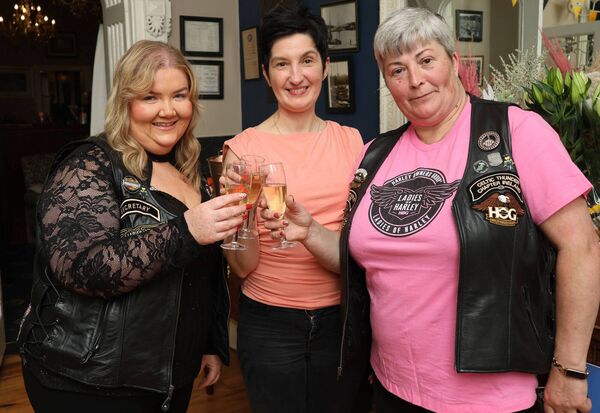Rachel, Ruth and Ruby, at the Haven Hotel, Dunmore East, for the Ladies of Harley, evening celebrating 20 years of Celtic Thunder Chapter. Photo: Joe Evans Rachel, Ruth and Ruby, at the Haven Hotel, Dunmore East, for the Ladies of Harley, evening celebrating 20 years of Celtic Thunder Chapter. Photo: Joe Evans