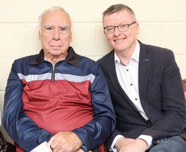 Tom Murphy and Deputy David Cullinane, TD, at St. Saviours Church, for a mass to celebrat the 50th Anniversary of the Parish. Photo: Joe Evans Tom Murphy and Deputy David Cullinane, TD, at St. Saviours Church, for a mass to celebrat the 50th Anniversary of the Parish. Photo: Joe Evans