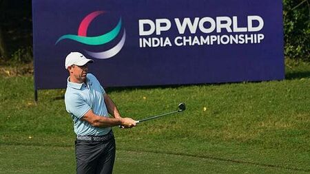 Rory McIlroy sits four off the lead despite leaving driver in clubhouse in India