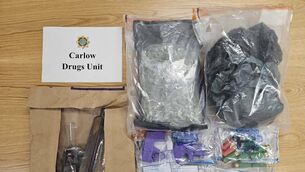 <p>The seizure resulted in a fire arm and drugs being seized. Pic: Courtesy of An Garda Síochána</p>