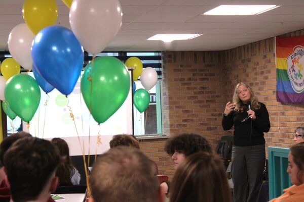  WSTCYS CEO Christina Fogarty speaking at the launch of the 2025-2029 strategy