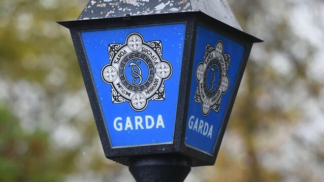 <p>Garda lamp outside the Garda Station, Picture: Larry Cummins</p>
