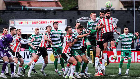 Derry City beat Shamrock Rovers to put title celebrations on hold for Dublin side
