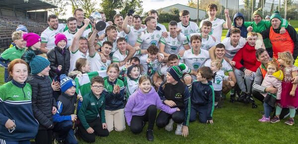 Shamrock players and supporters celebrate their victory over Butlerstown in the JJ Kavanagh & Sons Co. Junior A Football final at Cappoquin Logistics Fraher Field. Shamrock players and supporters celebrate their victory over Butlerstown in the JJ Kavanagh & Sons Co. Junior A Football final at Cappoquin Logistics Fraher Field.