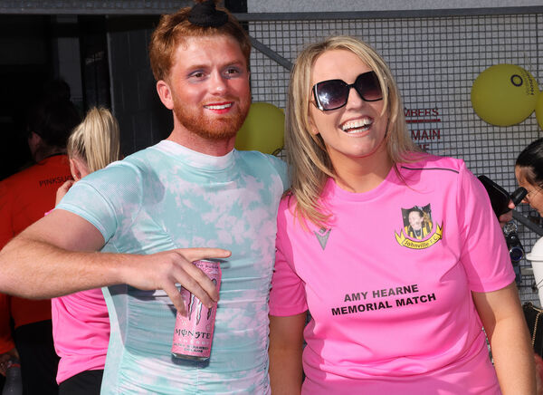 Shamie McDonagh and Gemma Whelan, at the Amy Hearne Memorial match hoste by Johnville FC. Photo: Joe Evans  Shamie McDonagh and Gemma Whelan, at the Amy Hearne Memorial match hoste by Johnville FC. Photo: Joe Evans